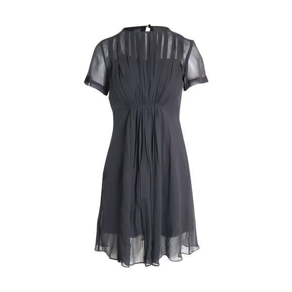 blue dress for baby girl MARC JACOBS Size 4 Black Silk Solid A-Line Dress – Sui Generis Designer  Consignment main image 1